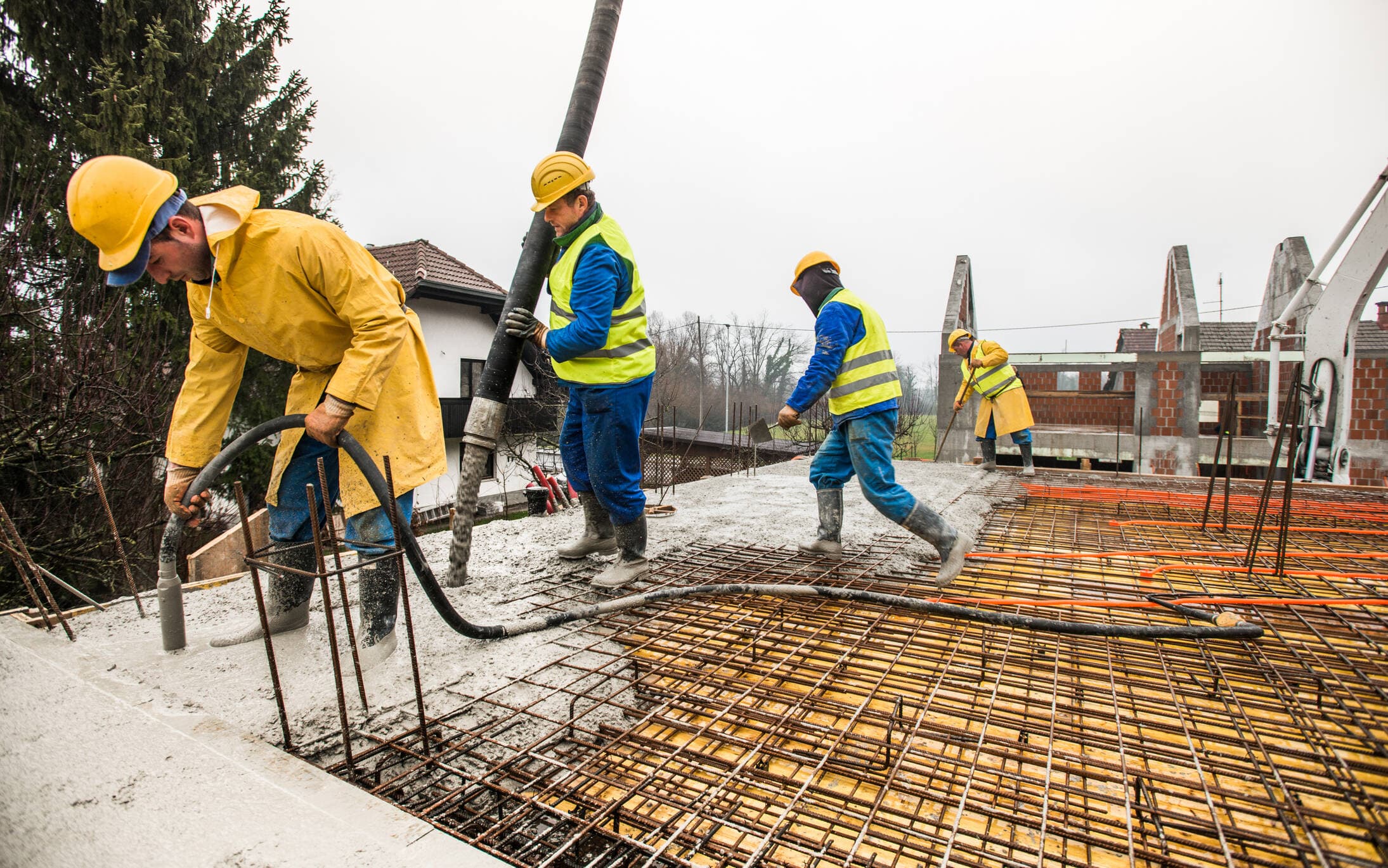 Concrete & Masonry crew at work