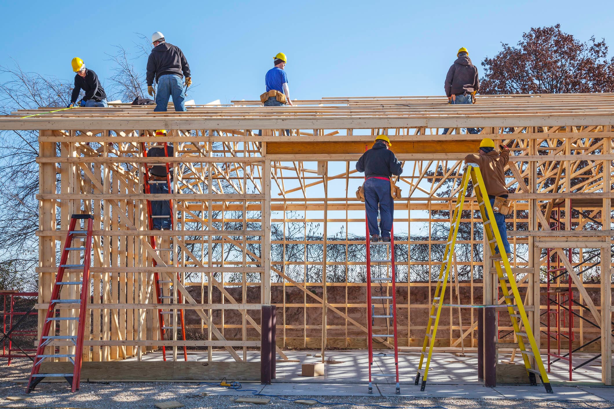Construction crew at work