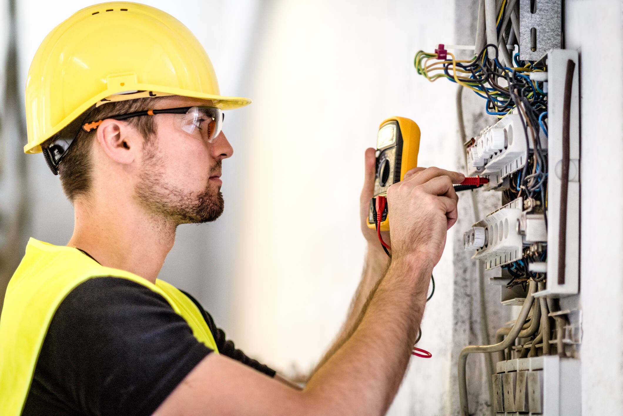 Electrical crew at work