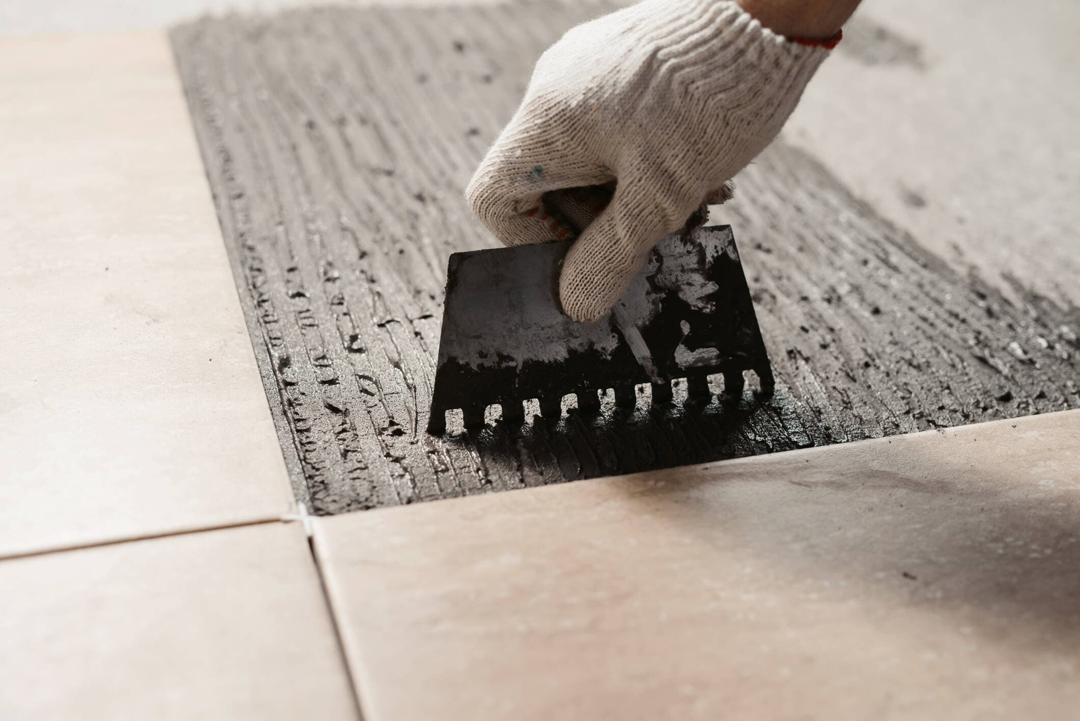 Flooring crew at work