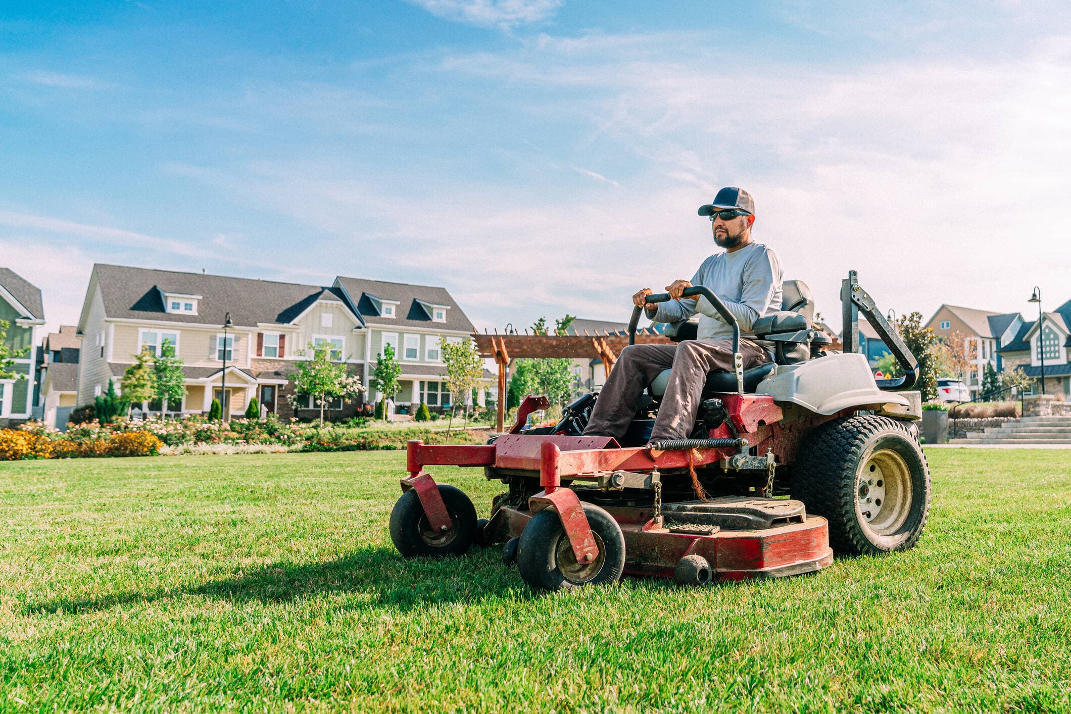 Landscaping crew at work