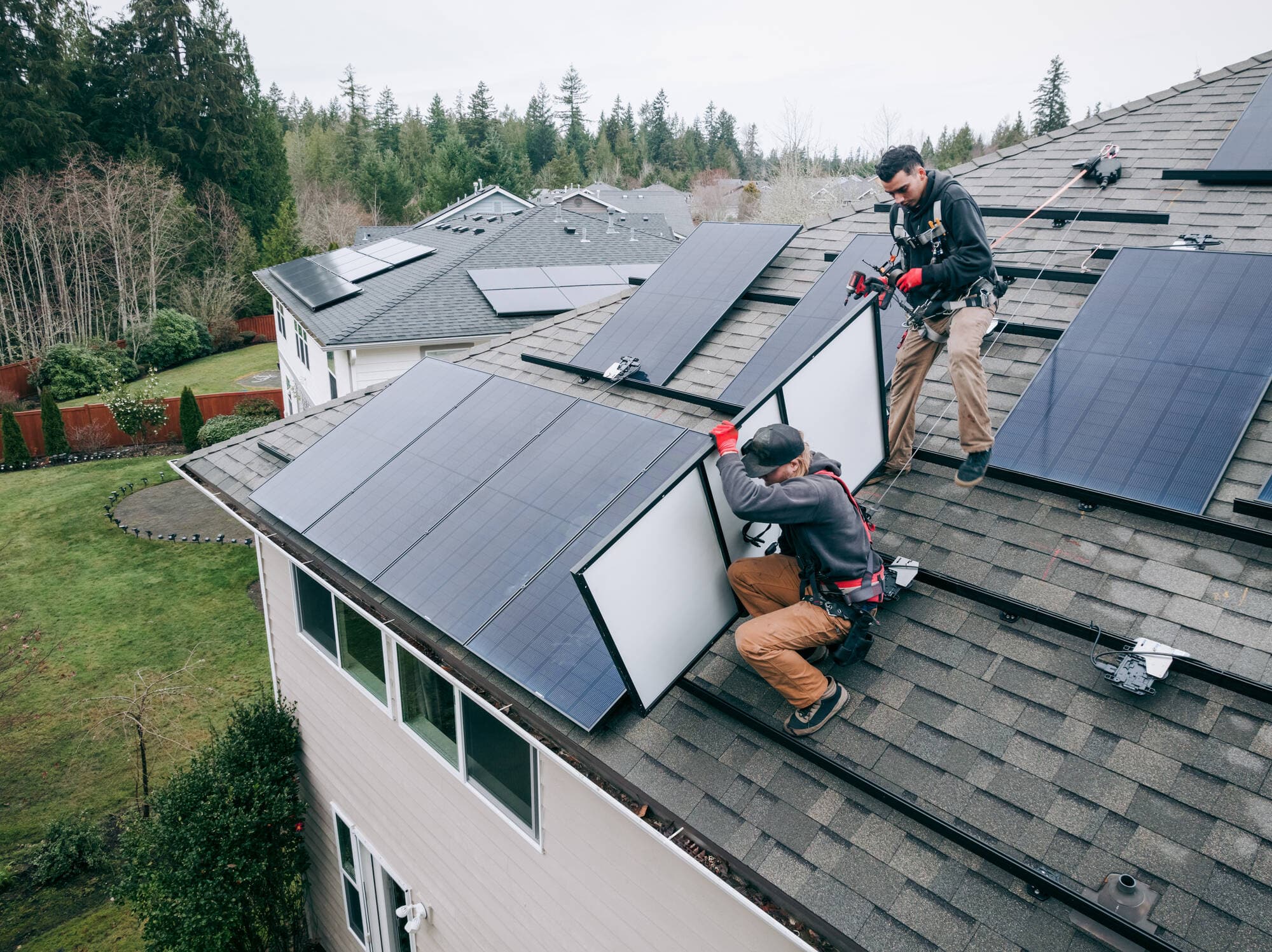 Solar Installation crew at work
